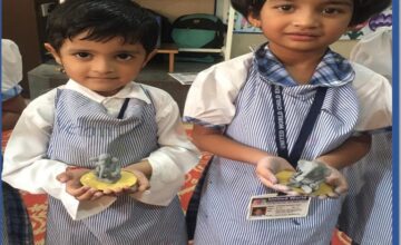Tiny tots of UWCEC made their own Ganpati Bappa !